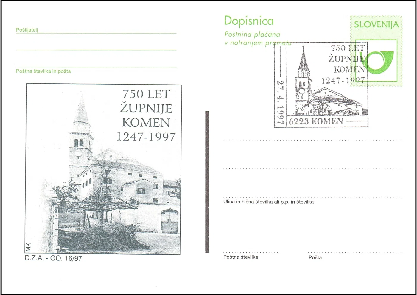 750 LET ŽUPNIJE KOMEN 1247 - 1997